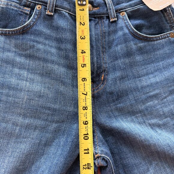 Madewell Dark Blue Wide Leg Flare Jeans - Picture 15 of 16